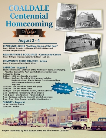 Coaldale Centennial Homecoming poster
