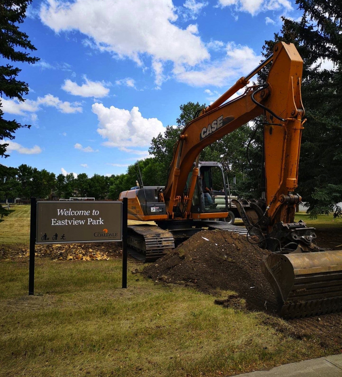 Heavy equipment at Eastview
