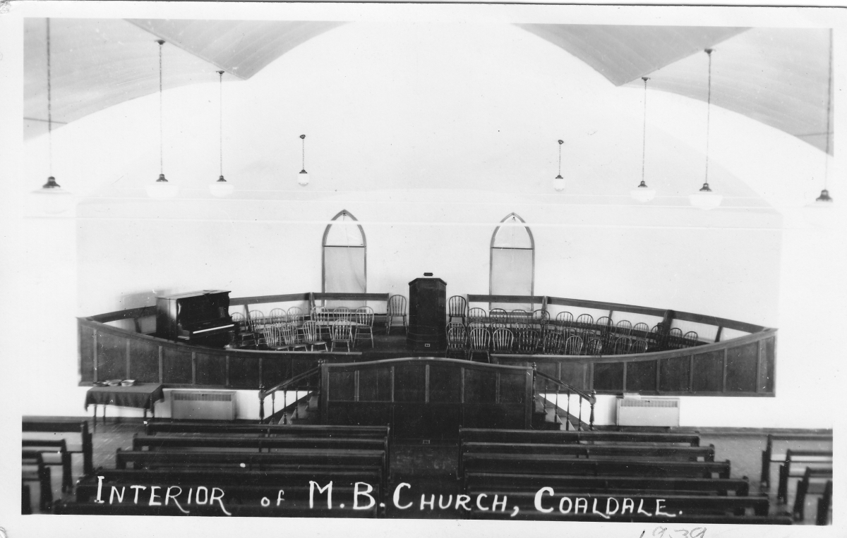 Interior of Mennonite church