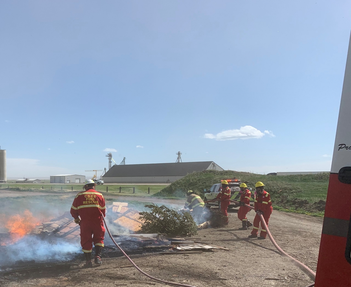 firefighters on scene