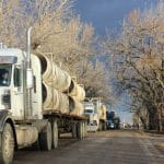 Pipe on trucks for S Pond