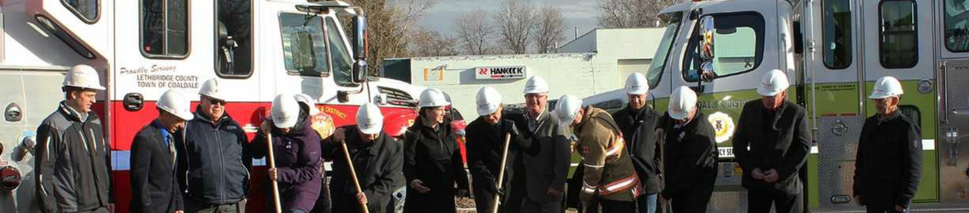 Ground breaking for the new Coaldale Firehall