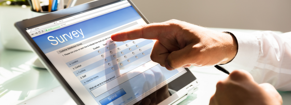 online survey on tablet