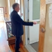 Barry measuring a door frame